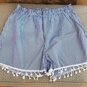 Pom~Pom Striped shorts